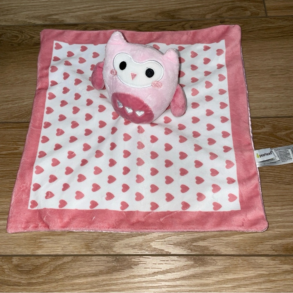 Pearhead Owl Baby Girl Lovey Security Blanket